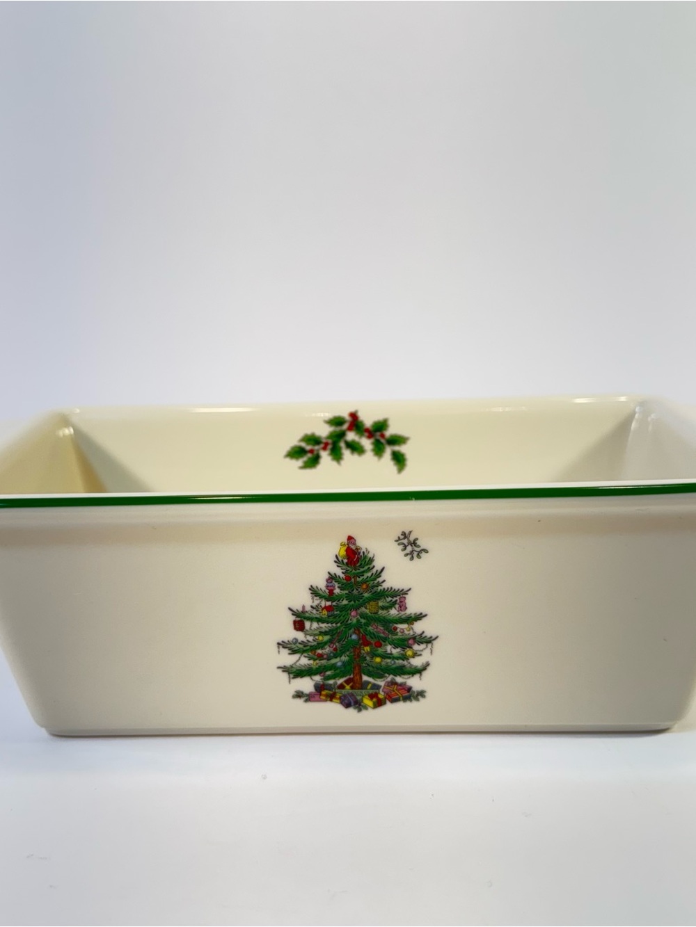 Spode Christmas Tree mini loaf pan holiday baking casserole dishwasher safe